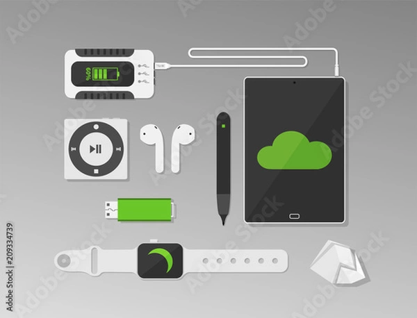 Obraz modern computer and device set.