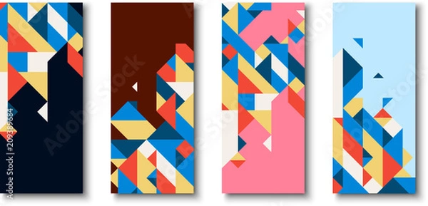 Obraz Backgrounds with abstract colorful geometric pattern.