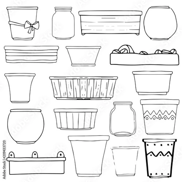 Obraz Flowerpots, vases, boxes