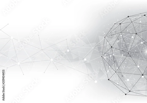 Fototapeta background abstract polygon data technology communication vector design illustration