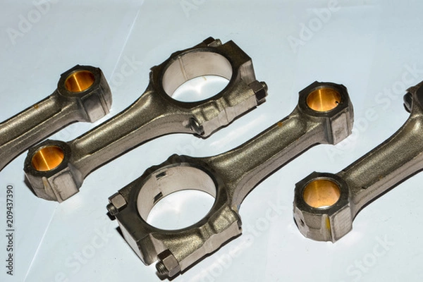 Fototapeta set of connecting rods for car repair