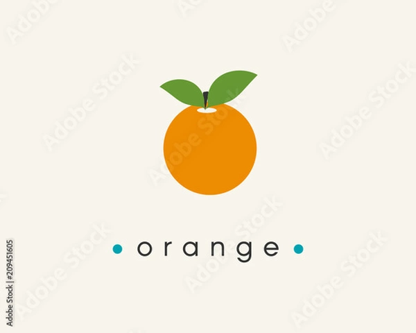Obraz Flat colorful orange icon