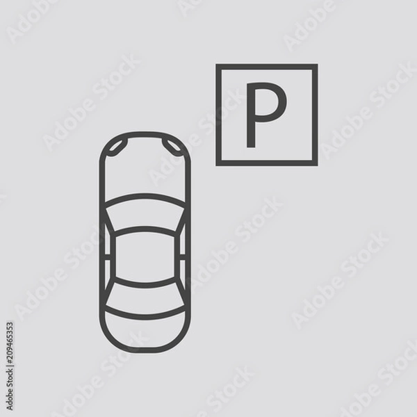 Obraz Car parking icon, vector.