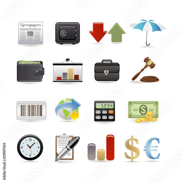 Obraz Finance icons set