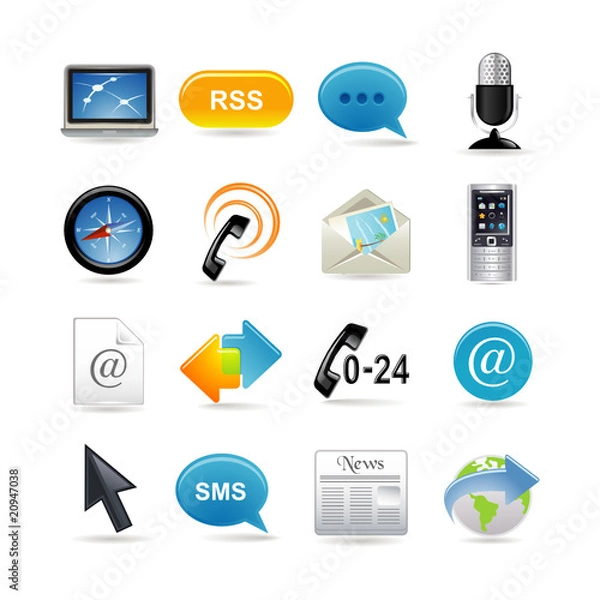 Obraz Communication icons set