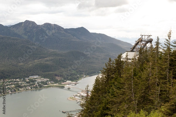 Obraz Mt. Roberts overlooking Juneau port
