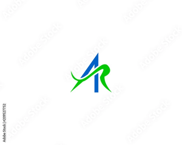 Fototapeta ar letter logo