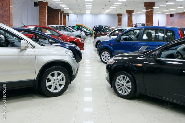 Obraz dużo samochodów na sprzedaż