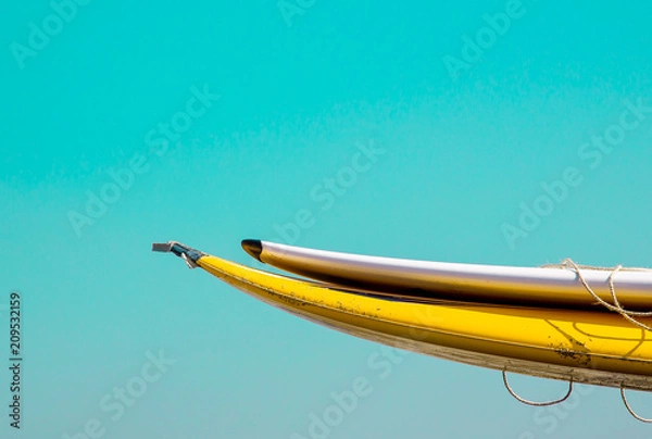 Obraz surf board on green background