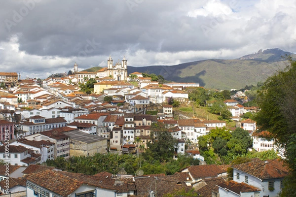Obraz 【ブラジルの世界遺産】オウロ・プレット歴史地区の風景