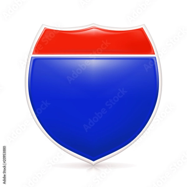 Fototapeta Empty Interstate Sign