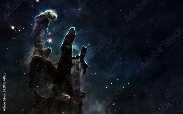 Fototapeta Pillars of Creation. Deep space. Beautiful cosmic landscape. Elements of the image are furnished by NASA
