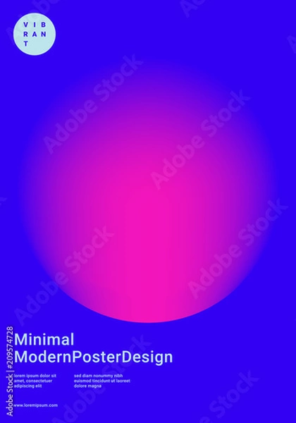 Obraz design template with vibrant gradient shapes