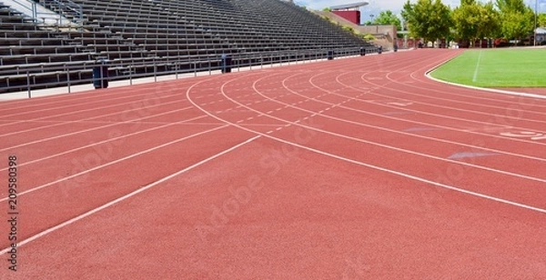 Obraz Red track at stadium