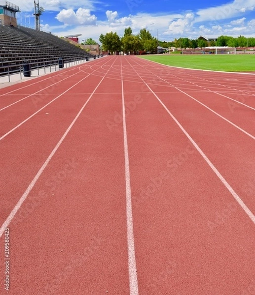 Obraz Red track at stadium