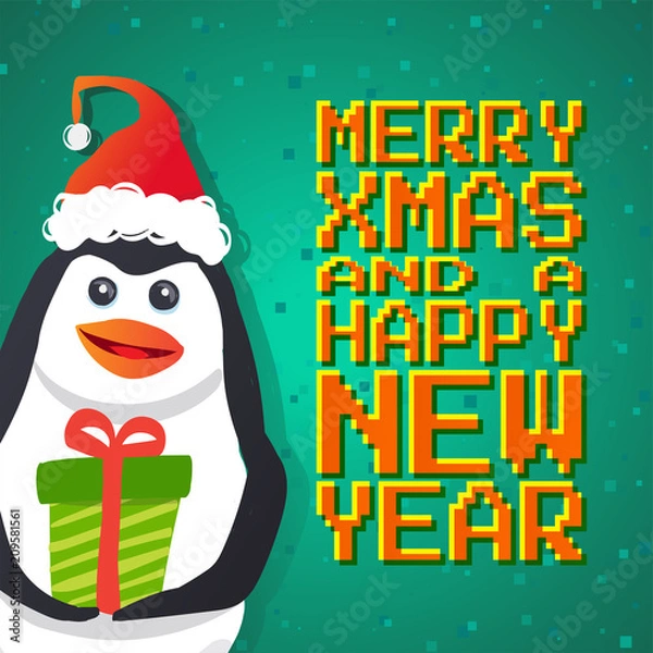 Obraz Penguin Greeting Card