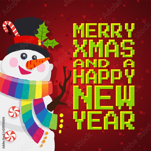 Obraz Snowman Greeting Card