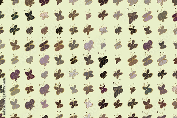 Fototapeta Abstract butterfly illustrations background. Line, concept, set & graphic.
