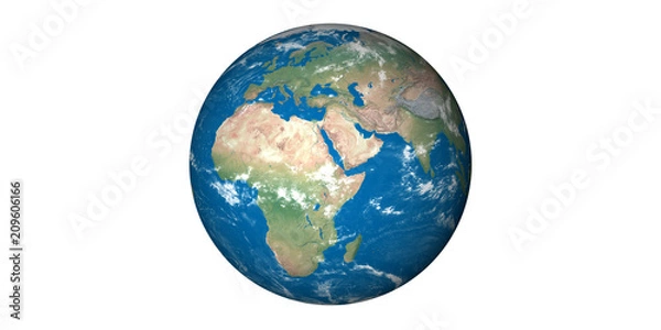 Obraz earth planet white background