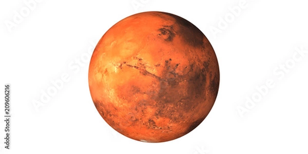 Obraz Mars Planet space white background