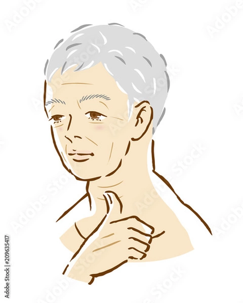 Obraz 男性　加齢　白髪