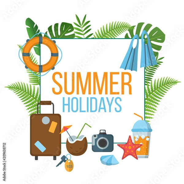 Obraz Around the World flat pattern