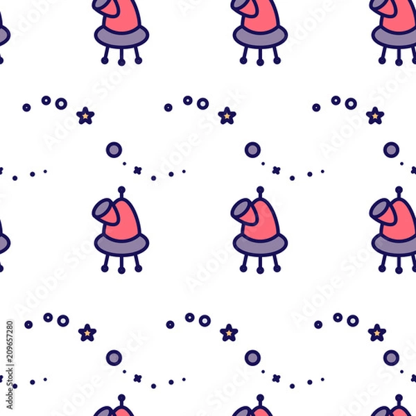 Fototapeta Seamless pattern with space cosmos.