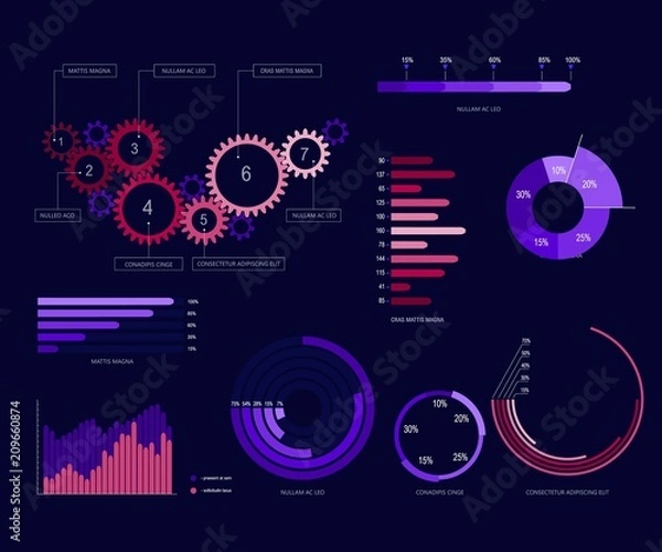Fototapeta Infographic template design 2