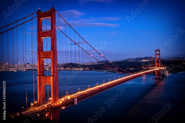 Obraz Golden Gate nocą