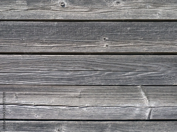 Fototapeta Background, gray weathered wood texture, gray board