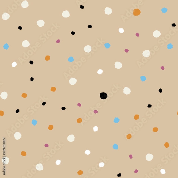 Fototapeta Abstract polka dot vector seamless background