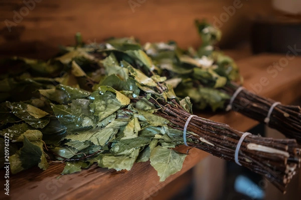 Fototapeta Rosyjska sauna. parowy.
