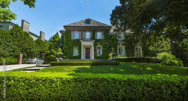 Fototapeta Custom built luxury house in the suburbs of Toronto, Canada.