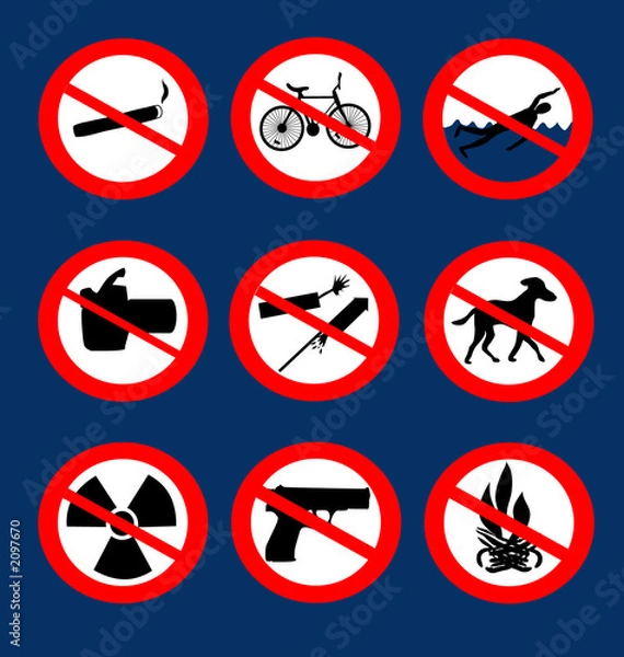 Fototapeta not allowed icons