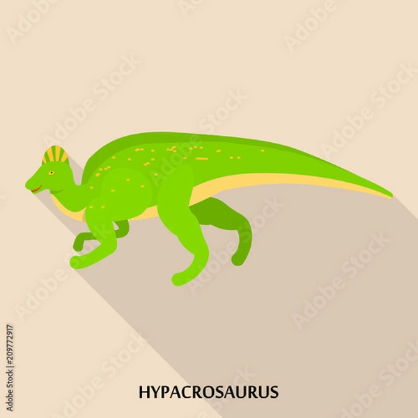 Fototapeta Hypacrosaurus icon. Flat illustration of hypacrosaurus vector icon for web design