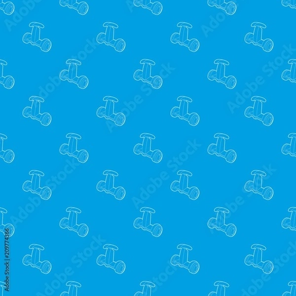 Obraz Ecology segway pattern vector seamless blue repeat for any use