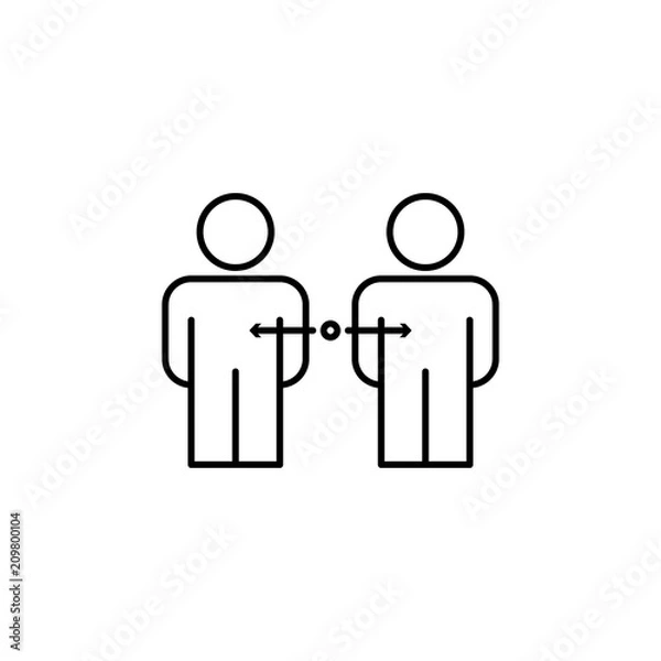 Obraz selection of applicants for work line icon. Element of business organisation icon for mobile concept and web app. Thin line selection of applicants icon can used for web and mobile