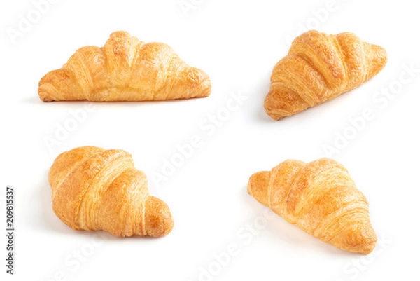 Obraz fresh croissant on white background