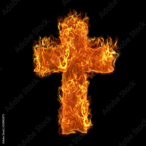 Obraz Burning cross