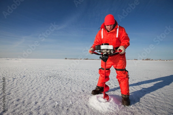 Fototapeta Ice drilling