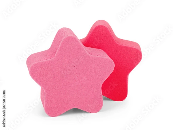 Fototapeta red Washcloth on white background