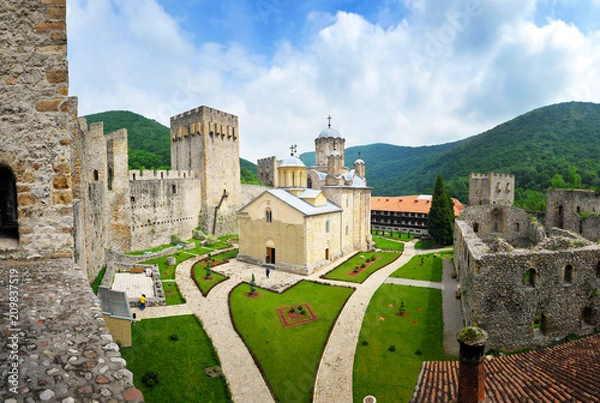 Obraz Klasztor Manasija w pobliżu Despotovac w Serbii