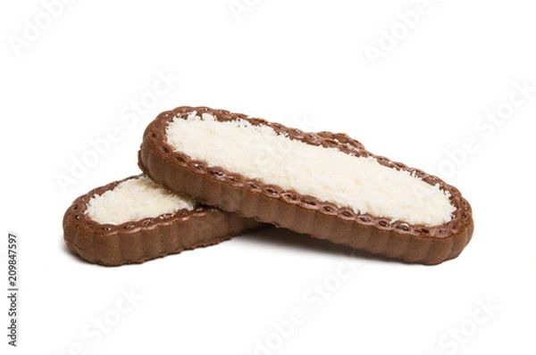 Fototapeta coconut biscuits isolated