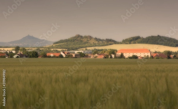 Fototapeta hills and castle in the summer