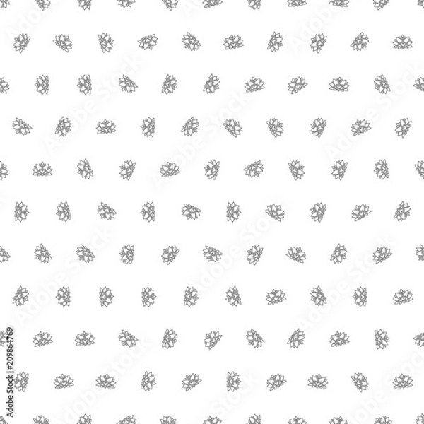 Fototapeta Lotus outline seamless pattern. Background from indian flowers for your website. Indian backdrop for fabric. Vector illustration