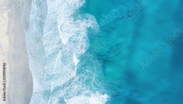 Fototapeta Faluje na plaży jako tło. Piękne naturalne tło w czasie letnim