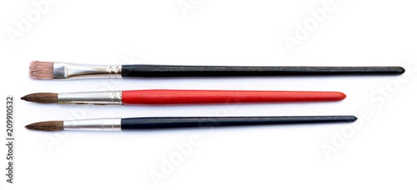 Obraz Zestaw pędzli na białym tle