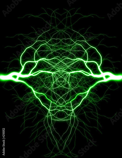 Obraz green lightning