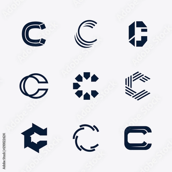 Obraz Letter C Alphabet Logo Set