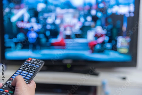 Fototapeta テレビを操作するリモコン
